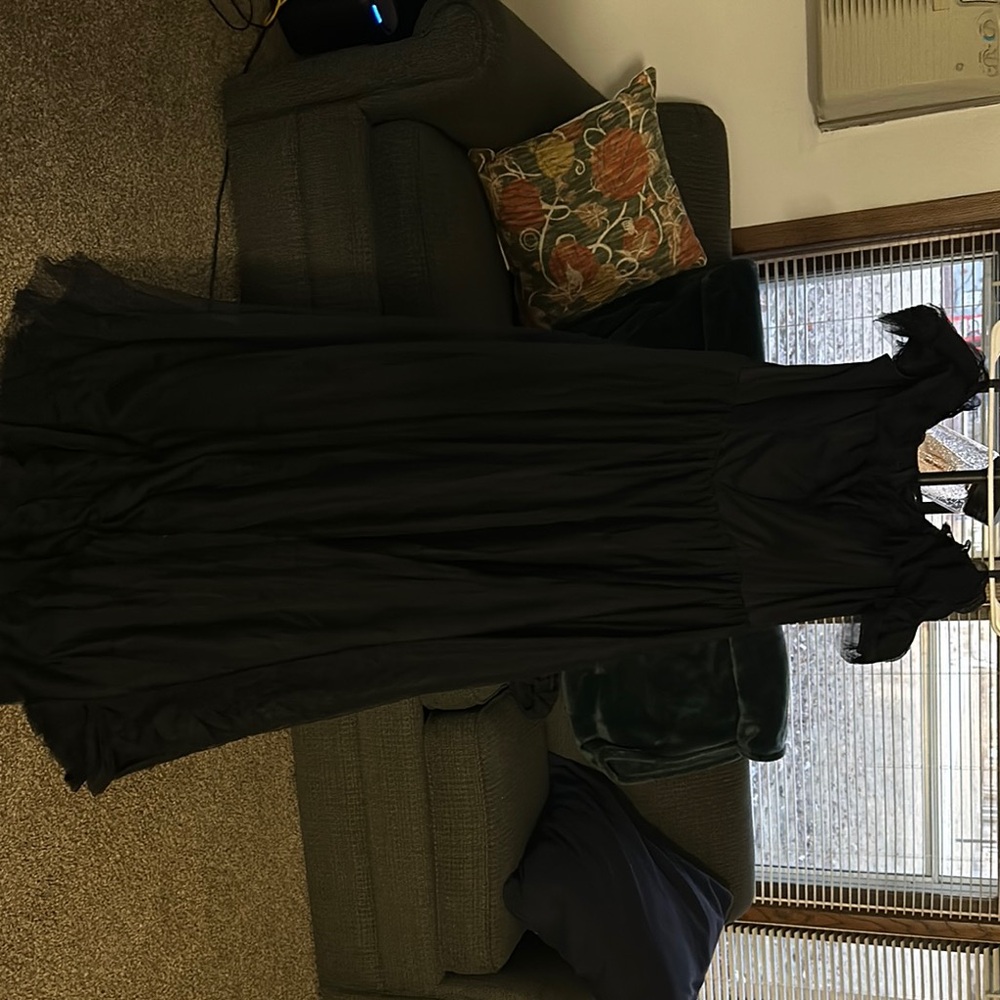 Trendy Plus Size Tulle-Trim Off-The-Shoulder Gown